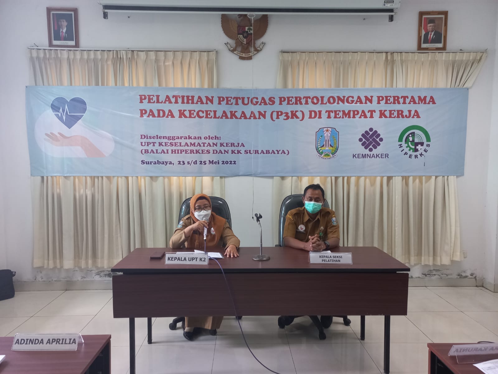 pembukaan pelatihan p3k